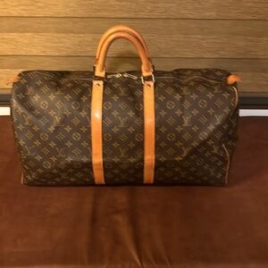 Louis Vuitton Vintage Keepall 55 Monogram Logo 22” Long 11” High 10” Wide